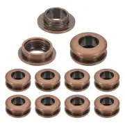 8mm(1/3 Inch) Brass Hole Eyelets, 10 Pcs Arc Surface Grommets, Red Bronze