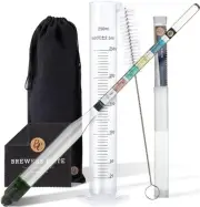 Brewer's Elite Hydrometer & Test Jar - for Home Brew Beer, Wine, Mead and
