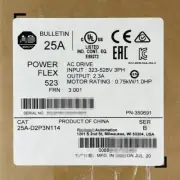 Free Tax 25A-D2P3N114 /A AB PowerFlex 523 AC Drive 480V 2.3A 1HP FactorySealed