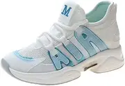 [MNSSRN-MM] New Summer Breathable Sports Shoes, Versatile Flat Casual Women's Shoes, Comfortable and Lightweight, Trendy Fashion, Increased Women's Shoes,Blue,39