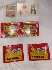 The Simpsons Tattoos - 1999 Original Panini Stickers Groening Bart RARE (4)