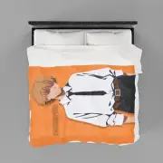 Anime Blanket, Chainsaw Man Manga , Minimalist Denji Plush Velvet Blanket