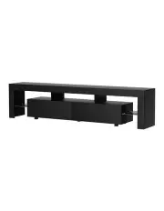 [Artiss] RGB LED 200cm TV Cabinet Entertainment Unit Stand in Black