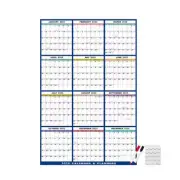 Erasable Whiteboard Calendar Monthly Weekly Planner Clear 12 Month Wet Dry4463