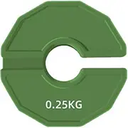 Kquepo Gym Micro Plates Dumbbell Breaking Weight Plate Rubber Coated Breaking Weight Plates Green 0.25 kg Pack of 1