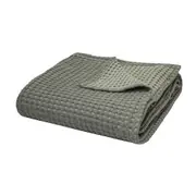 Bambury Decorative Ultra Soft Endor Throw Sage 130 x 200cm Cotton Woven