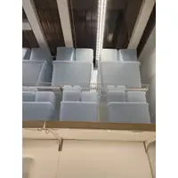 在飛比找蝦皮購物優惠-IKEA PANSARTAX 附蓋收納盒 透明灰藍色
