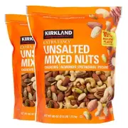 2x Kirkland Signature Extra Fancy Unsalted Mixed Nuts 1.13kg
