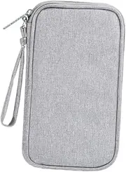 Digital Carrying Pouch Cable Storage Bag for Electronics Travel Digital Organizer Water-Resistant Anti-Shock Lining Zipper Hanging Ring