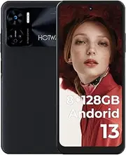 HOTWAV Note 12 Smartphone Android 13 2023, 8GB+128GB (1TB TF) 48MP 6.8" HD+Cellphone,6180 mAh Battery 20W Fast Charging, Octa-Core 4G LTE Dual SIM Face ID/Fingerprint/GPS/NFC(Black)