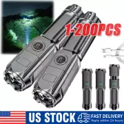 Rechargeable 990000LM LED Flashlight Tactical Police Super Bright Torch Zoomable