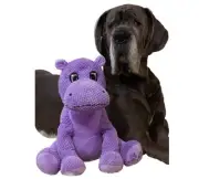 Plush Hippo Dog Toy | Heavy Duty Dog Toys for Large Dogs Dog Enrichment Toys