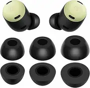 [IiEXCEL] Memory Foam Compatible with Pixel Buds Pro Ear Tips, 3 Pairs Cancel Noise Fit in Case Comfortable No Silicone Pain EarTips Accessories Compatible with Google Pixel Buds Pro - S/M/L Black