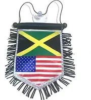 Jamaican American Flag for Car Accessories - Hanging Rearview Mirror Jamaica Flags decoration