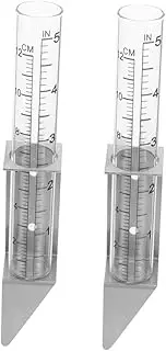 Rain Gauge Holder for Outdoor Use 2 Pcs Weatherproof for Garden Lawn and Yard Rain Measurement
