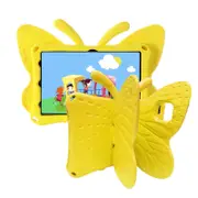 Butterfly Samsung Tablet Case for Galaxy Tab A8 10.5 Inch 2021 (SM-X200/SM-X205/SM-X207)-Yellow
