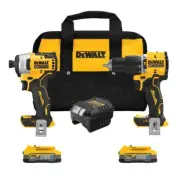 Dewalt Power Tool Combo Kit 20V Max Powerstack (2) Lithium-Ion Cordless Yellow