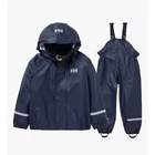 NWT Helly Hansen Kids' Bergen 2.0 Pu Rain Set, Size 4, Navy Blue