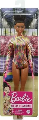 Barbie Rhythmic Gymnast Brunette 11" Doll 2 Batons & Ribbon