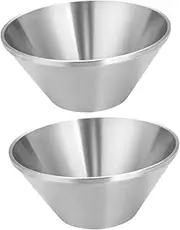 [Luxshiny] Pcs Elegant Kitchen Salad Bowl Candy Bowl Shop Ice Stainless Steel Dessert for Fruits Snacks Ice Cups