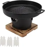 HN Mini Smokeless Japanese Hibachi Grill - Portable, Tabletop, Camping & Picnic Cooking Grill (HN-BBQ18D)