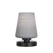 Unbranded Table Lamps 8.5" Stained glass Steel Bedside Metal Glass Matte Black