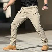 Men's Cargo Pants Hiking Pants Trousers hiking trousers Outdoor Regular Fit Waterproof Windproof Quick Dry Lightweight Pants / Trousers Zipper Pocket Black Gre