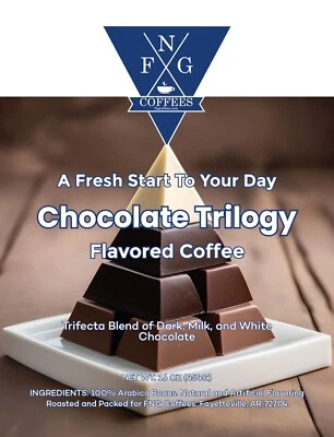 FNG Coffees-Chocolate Trilogy- DECAF- Ground or Whole Bean- 16 oz