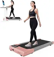 DeerRun 2025 Upgrade Walking Pad, Smart Under Desk Treadmill for Home Office, No-Assembly Treadmills with APP and Remote Control, LED Display, 2.5 HP Quiet Walking Jogging Machine, 300 lbs Capacity