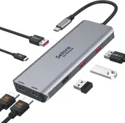 USB C Docking Station Dual HDMI Monitor,PD Charging,3*USB 3.1 Ports