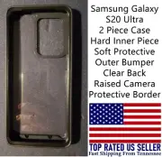 Samsung Galaxy S20 Ultra Phone 2 Piece Case Hard Inner, Bumper Outer, Clear Back