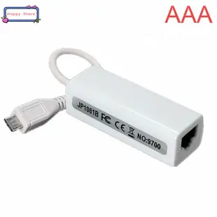 Micro USB 2.0 5P to RJ45 Networks Lan Ethernet Cable Convert