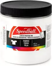 Speedball Fabric Screen Printing Ink, 8-Ounce, White for T-Shirt and Silkscre...