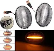 Flowing Turn Signal Light Dynamic LED Side Marker Side Indicator Blinker For MINI Cooper R55 R56 R57 R58 R59 2007-2013(Crystal Type)