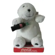 VTG 1997 Coca-Cola Polar Bear with Coke Bottle Plush Collection New with Tag