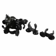 Aquarium Double Suction Cup Tube Holder Airline Camp Tubing Clip Black 9 Pcs