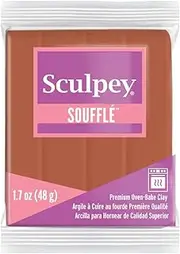Sculpey SU 6665 Souffle Cinnamon 1.7oz 48g Polymer Clay, Brown