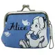 愛麗絲 夾扣 零錢包 收納包 小錢包 附 球鍊 藍色 迪士尼 夢遊仙境 正版 授權 日貨 J00014450