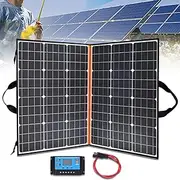 Portable Foldable Solar Panel Kit,Flexible Solar Panel 200W 18V Monocrystalline Flexible Bendable Panel for 5V/12v/24v Battery,Camping,Travel RV Outdoor