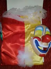 RARE YOUNG MICHAEL MYERS CLOWN HALLOWEEN COSTUME - COMPLETE ADULT OUTFIT + MASK