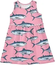 [Caihoyu] Girl Summer Tank Dresses Kids A-line Spring Dresses Easter Outfit, Multicolor14, 8 Years