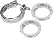 Exhaust Clamp Car Exhaust Clamps V Band Clamp Stainless Steel Flange for Car Exhaust Pipe (2.5"-63mm)