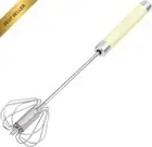 Stainless Steel Hand Push Whisk Blender for Eggs, Milk Frothing, and Mixing
