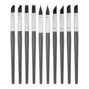10pcs Clay Sculpting Tool Set Clay Sculpting Shaper Rubber Tip Black