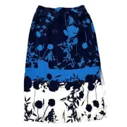 Ted Baker Selaah Bluebell Midi Skirt Womens Size 0-2 US (Ted Size 1) Navy Floral