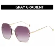 Brand Design 2024 Fashion New Polygonal Metal Sunglasses Retro Ladies Glasses Cl
