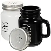 2 Pcs Salt and Pepper Dispenser Electric Condiment Bottles Jar