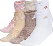 [adidas] Women's Superlite 3.0 Quarter Athletic Socks (6-Pair) with targeted padding and arch compression for all day comfort