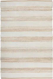 Noosa Stripes Rug In White And Natural