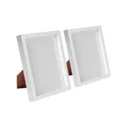 Nicola Spring 3D Box Photo Frames - 8" x 10" - White - Pack of 2